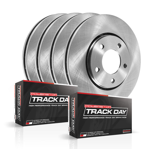 PowerStop Track Day High-Performance Brake Pad and Rotor Kit