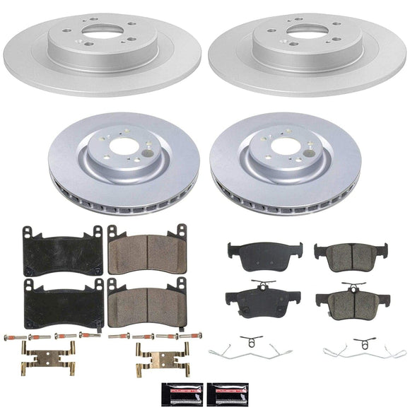 Genuine Geomet Coated Rotor and Low-Dust Ceramic Brake Pad Kit