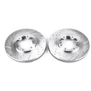 PowerStop Evolution Drilled Slotted Rotors Pair Front For INFINITI QX4