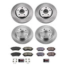 PowerStop OE Stock Replacement Low-Dust Ceramic Brake Pad and Rotor Kit