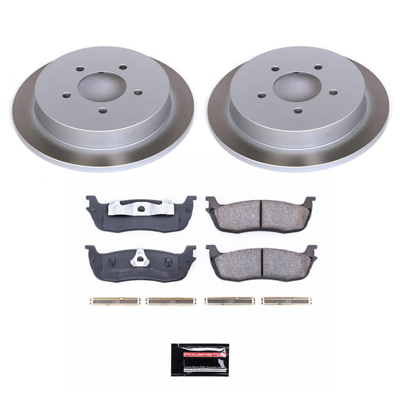 PowerStop Semi-Coated Rotor and Low-Dust Ceramic Brake Pad Kit