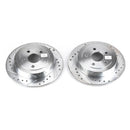 PowerStop Evolution Drilled Slotted Rotors Pair Rear For Dodge Neon