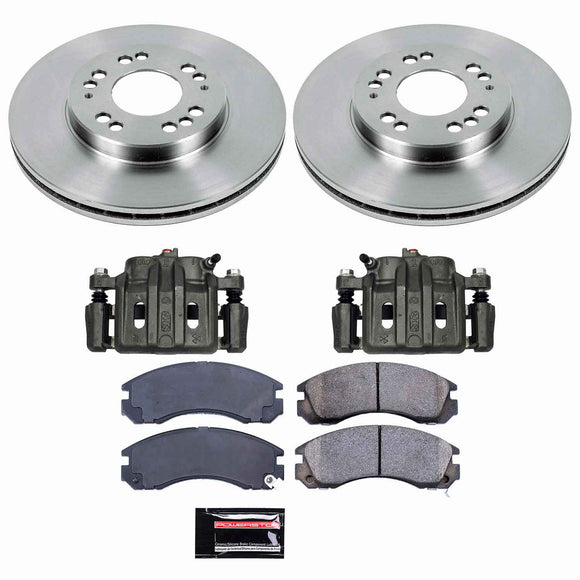 PowerStop OE Stock Replacement Low-Dust Ceramic Brake Pad, Rotor and Caliper Kit