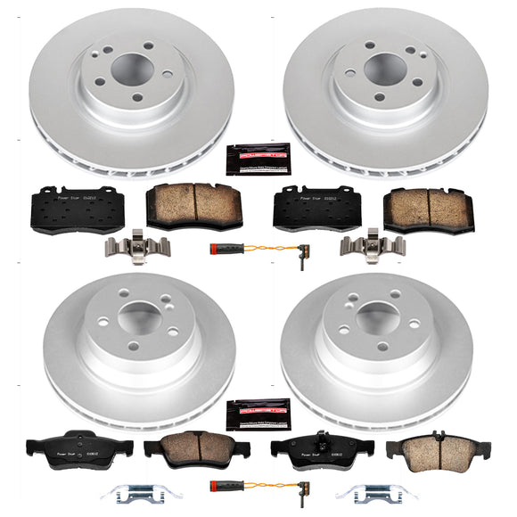 PowerStop Genuine Geomet Coated Rotor and Carbon-Fiber Ceramic Brake Pad Kit