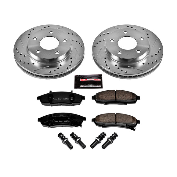 PowerStop Z23 Daily Driver Carbon-Fiber Ceramic Brake Pad and Drilled & Slotted