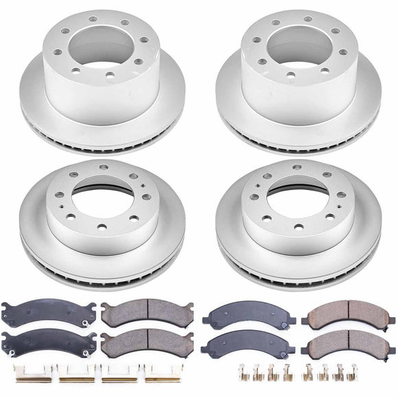PowerStop Genuine Geomet Coated Rotor and Low-Dust Ceramic Brake Pad Kit