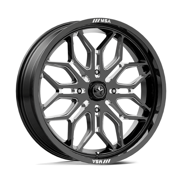 20X7 Msa Offroad Wheels M47 Sniper Gloss Black Milled 4X137 ET10 Wheel Rim