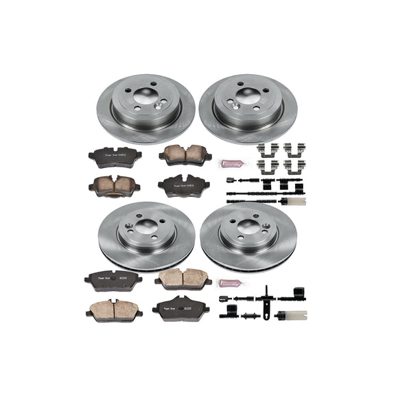 PowerStop OE Stock Replacement Low-Dust Ceramic Brake Pad and Rotor Kit