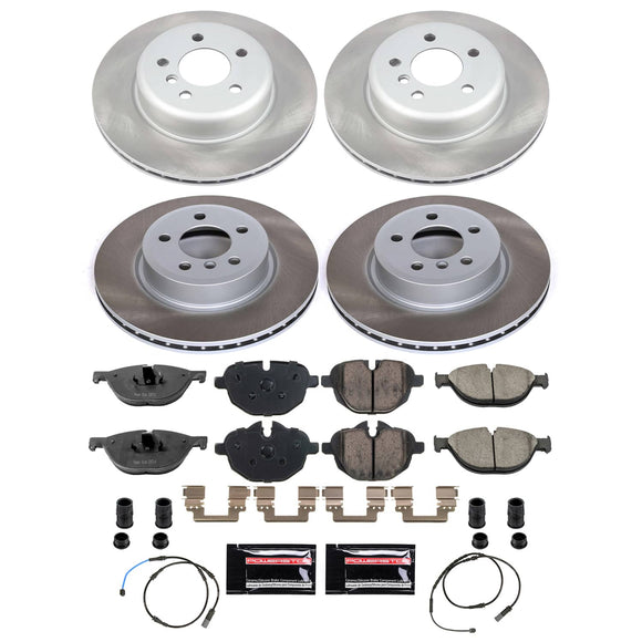 PowerStop Semi-Coated Rotor and Low-Dust Ceramic Brake Pad Kit