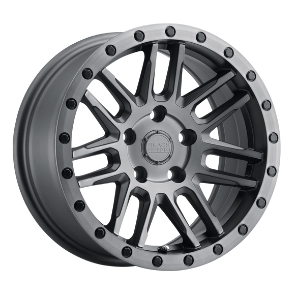 18x8 Black Rhino Arches Matte Brushed Gunmetal Black Bolts 5x127 ET30.00 Wheel