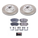 PowerStop Semi-Coated Rotor and Low-Dust Ceramic Brake Pad Kit