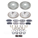 PowerStop Semi-Coated Rotor and Low-Dust Ceramic Brake Pad Kit