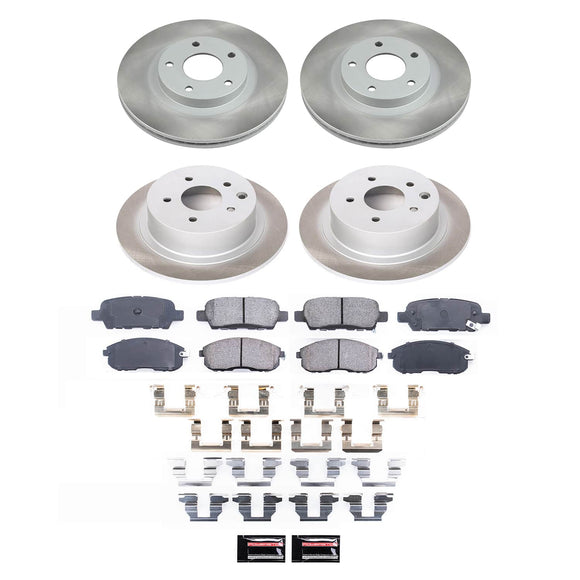 PowerStop Semi-Coated Rotor and Low-Dust Ceramic Brake Pad Kit