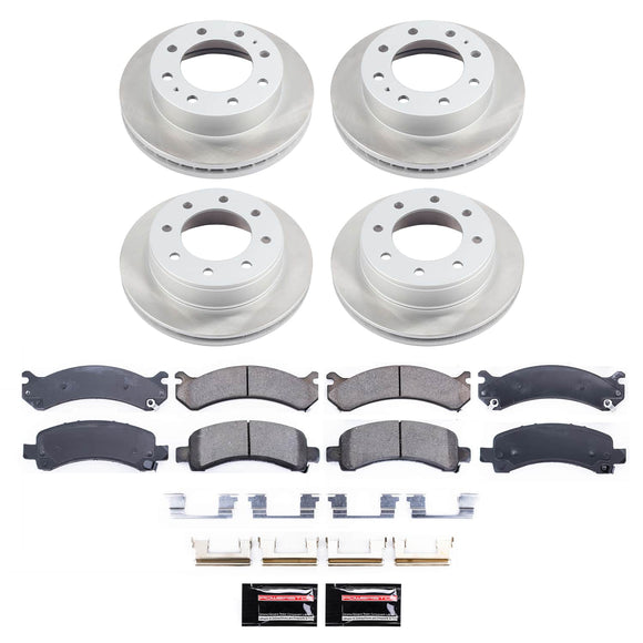 PowerStop Semi-Coated Rotor and Low-Dust Ceramic Brake Pad Kit