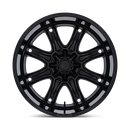 22X9 Fuel 1PC Darkstar Matte Black W/ Gloss Black Lip Blank ET1 Wheel Rim