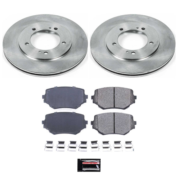 PowerStop OE Stock Replacement Low-Dust Ceramic Brake Pad and Rotor Kit