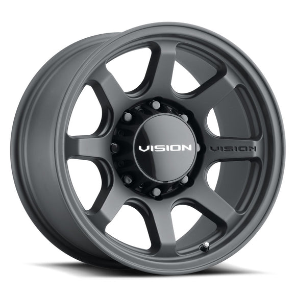 17x9 Vision 351 Flow Satin Black 8x165.1 8x6.5 ET0 Wheel Rim