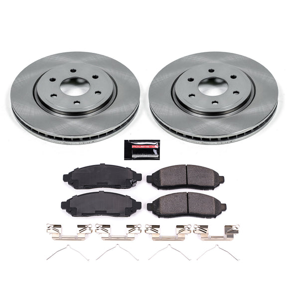 PowerStop OE Stock Replacement Low-Dust Ceramic Brake Pad and Rotor Kit