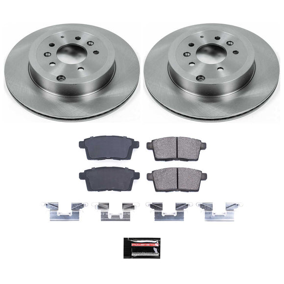 PowerStop OE Stock Replacement Low-Dust Ceramic Brake Pad and Rotor Kit