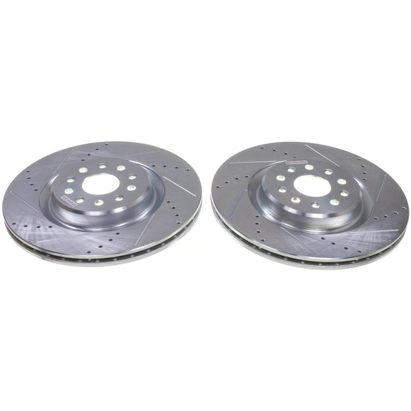 PowerStop Evolution Performance Drilled, Slotted & Plated Brake Rotor Pair