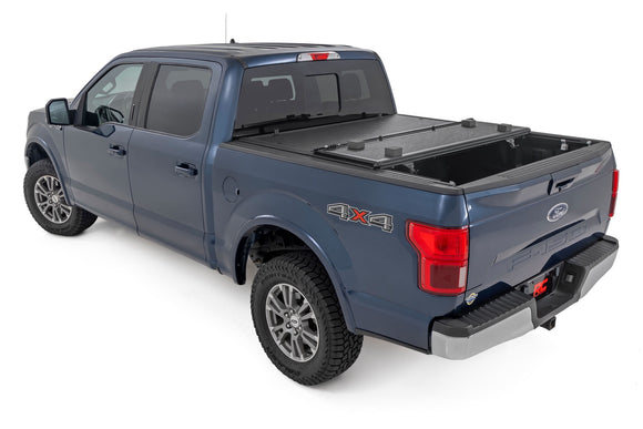 Rough Country Hard Low Profile Bed Cover 5'7" Bed For Ford F-150 15-20