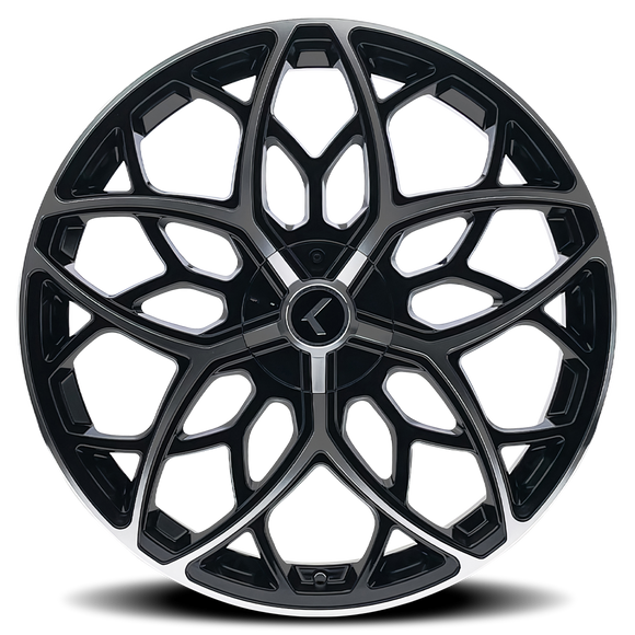 22x8.5 Kraze Ricochet Gloss Black Machined 5x112 ET38 CB72.62 Wheel Rim