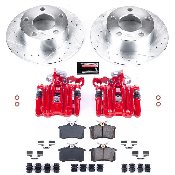 PowerStop Z23 Daily Driver Carbon-Fiber Ceramic Pads Drilled & Slotted Rotor & C