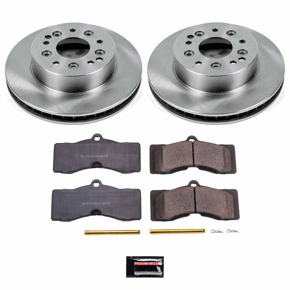 PowerStop OE Stock Replacement Low-Dust Ceramic Brake Pad and Rotor Kit