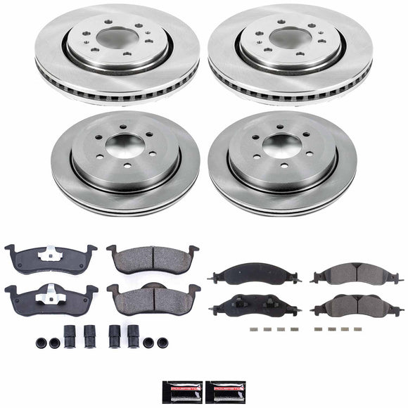 PowerStop OE Stock Replacement Low-Dust Ceramic Brake Pad and Rotor Kit