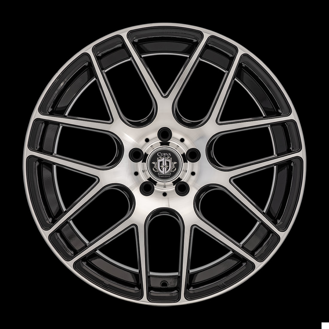 19x8.5 Curva C7 Gloss Black Machine Face 5x120 ET35 wheel/rim - 0