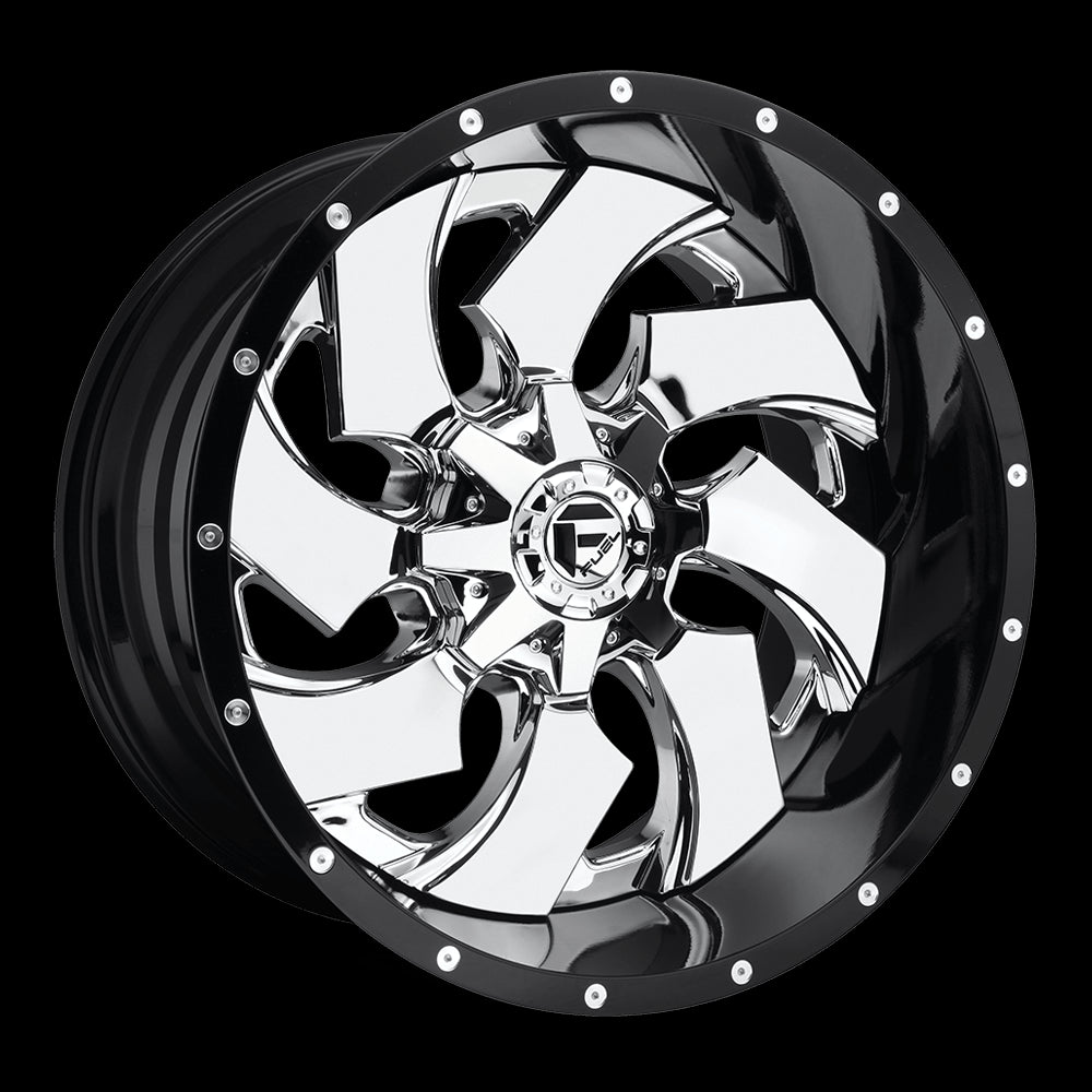 22X10 Fuel D240 Cleaver Chrome/GBL 6X135/6X139.7 ET-13 wheel/rim