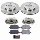 PowerStop OE Stock Replacement Low-Dust Ceramic Brake Pad, Rotor and Caliper Kit
