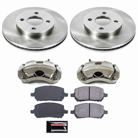 PowerStop OE Stock Replacement Low-Dust Ceramic Brake Pad, Rotor and Caliper Kit