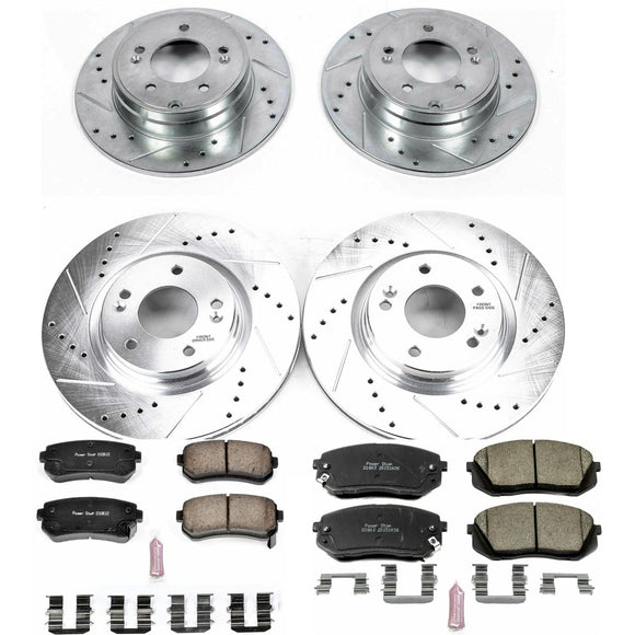 PowerStop Z23 Daily Driver Carbon-Fiber Ceramic Brake Pad and Drilled & Slotted