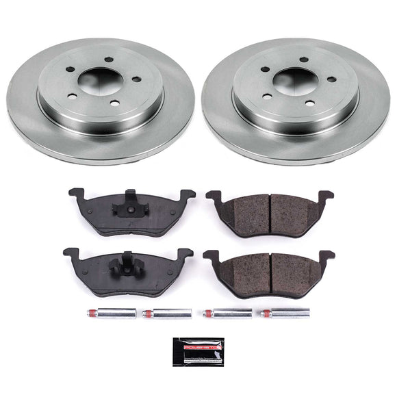 PowerStop OE Stock Replacement Low-Dust Ceramic Brake Pad and Rotor Kit