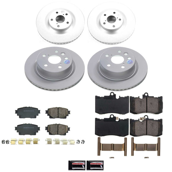 Genuine Geomet Coated Rotor and Low-Dust Ceramic Brake Pad Kit