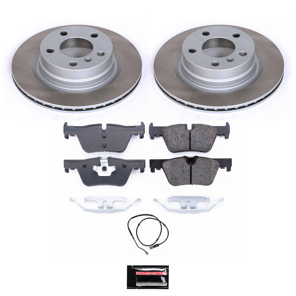 PowerStop Semi-Coated Rotor and Low-Dust Ceramic Brake Pad Kit