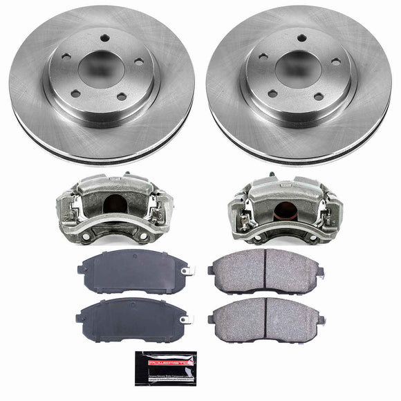 PowerStop OE Stock Replacement Low-Dust Ceramic Brake Pad, Rotor and Caliper Kit
