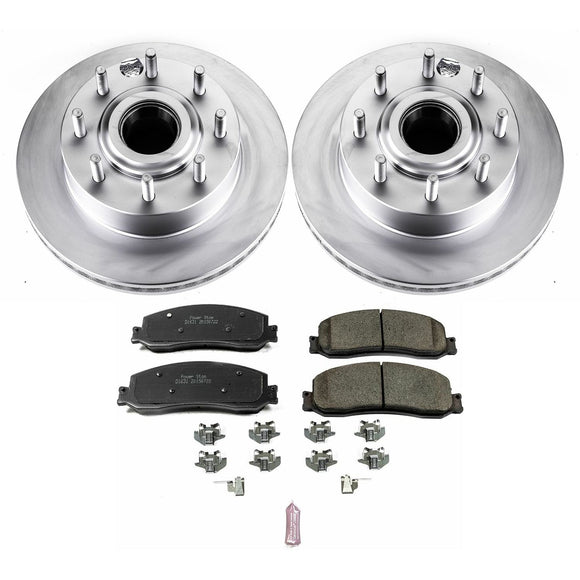 PowerStop Genuine Geomet Coated Rotor and Low-Dust Ceramic Brake Pad Kit