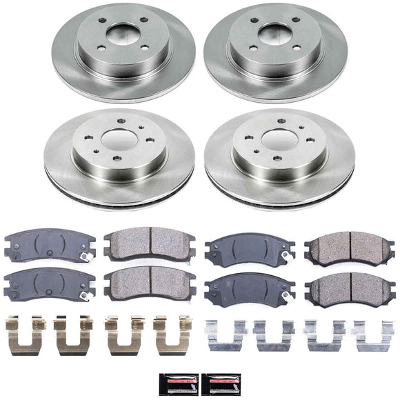 PowerStop OE Stock Replacement Low-Dust Ceramic Brake Pad and Rotor Kit
