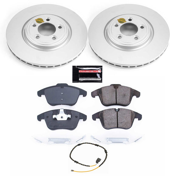 PowerStop Genuine Geomet Coated Rotor and Carbon-Fiber Ceramic Brake Pad Kit