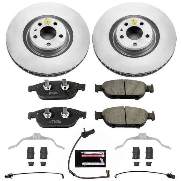PowerStop Genuine Geomet Coated Rotor and Carbon-Fiber Ceramic Brake Pad Kit