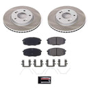 PowerStop Semi-Coated Rotor and Low-Dust Ceramic Brake Pad Kit