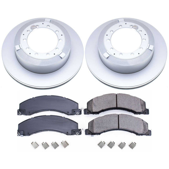 PowerStop Genuine Geomet Coated Rotor and Low-Dust Ceramic Brake Pad Kit
