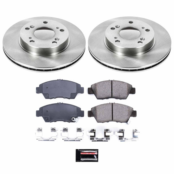 PowerStop OE Stock Replacement Low-Dust Ceramic Brake Pad and Rotor Kit