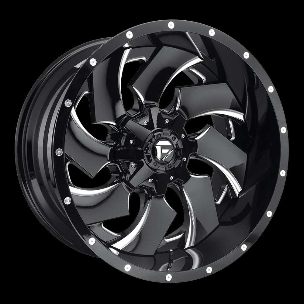 20X9 Fuel D240 Cleaver Chrome Plated Gloss Black Lip 8X180 ET20 wheel/rim - 0