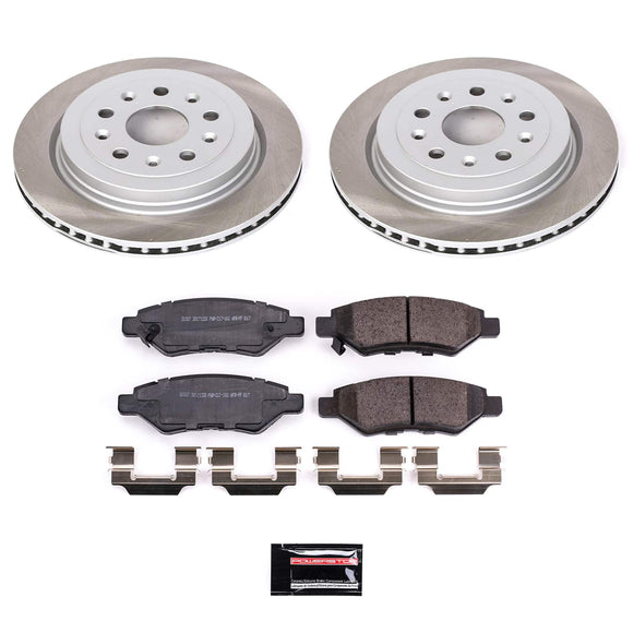 PowerStop Semi-Coated Rotor and Low-Dust Ceramic Brake Pad Kit