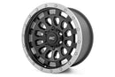 17x8.5 Rough Country 87 Series Black/Machined Wheel 6x5.5 ET0 CB4.173