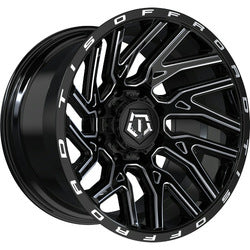 22x10 TIS 554BM Black & Milled 8x170 ET-19 Wheel Rim