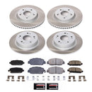PowerStop Semi-Coated Rotor and Low-Dust Ceramic Brake Pad Kit